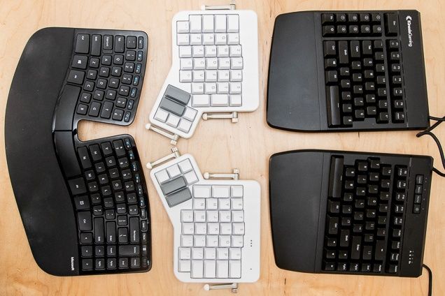 Microsoft y los teclados ergonómicos.